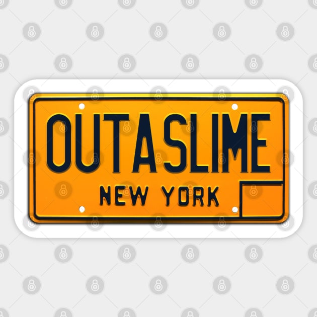 Outa Slime License Plate Sticker by Ecto Girl